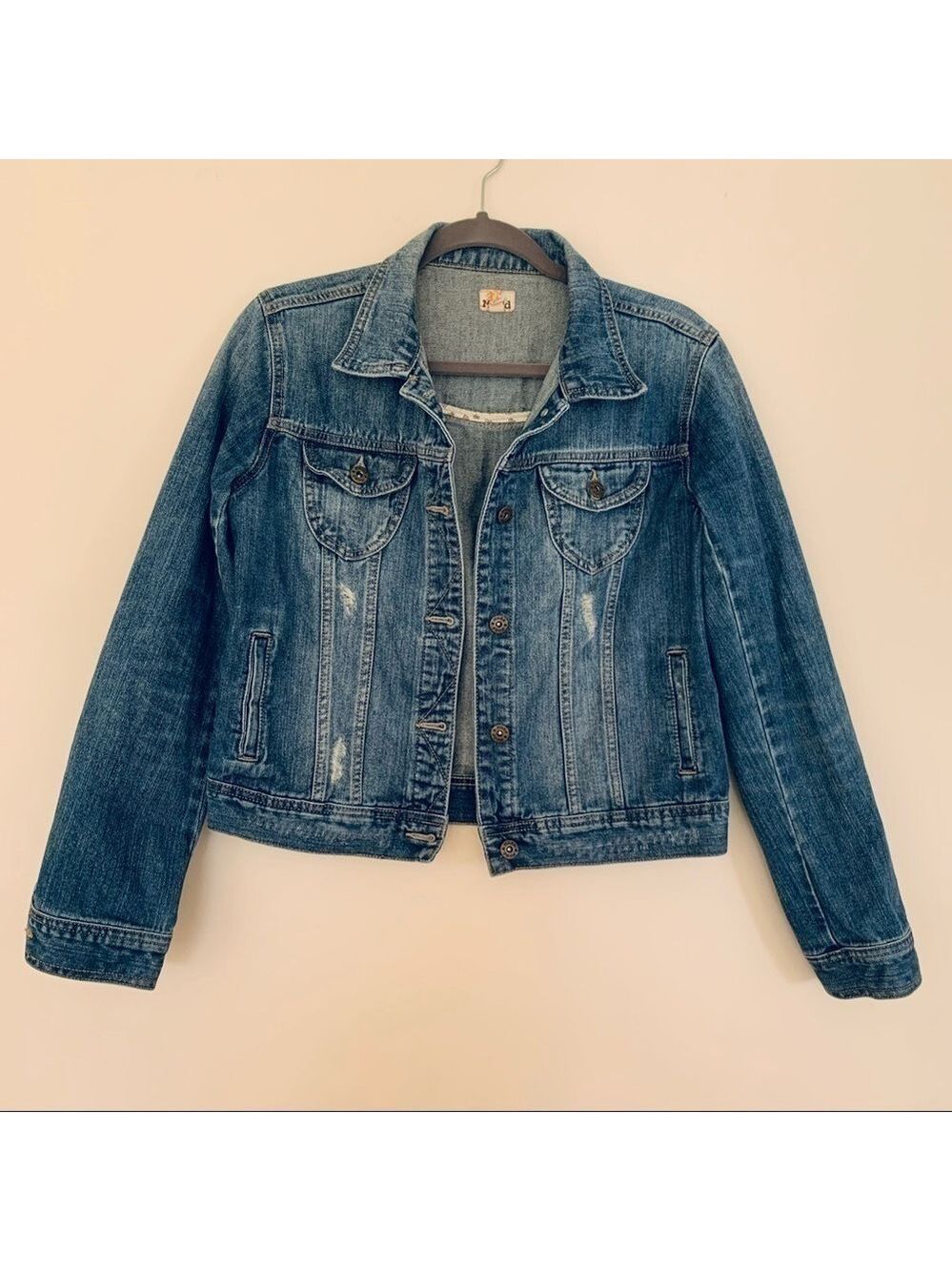 𝅺MUDD Distressed Jean Jacket